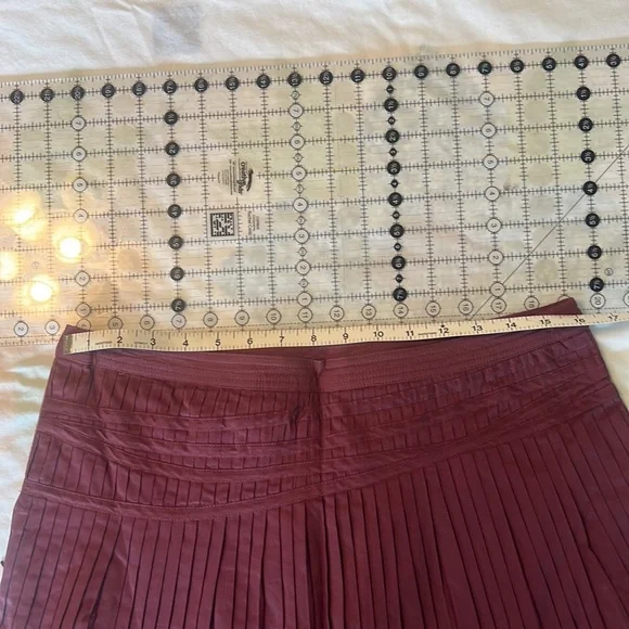 Sundance Deep Red A-Line Skirt - Picture 4 of 9